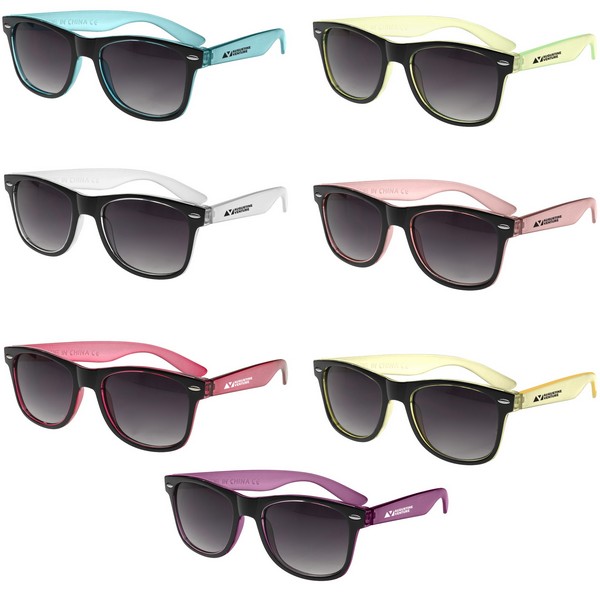 GH6264 Two-Tone Translucent Malibu Sunglasses W...